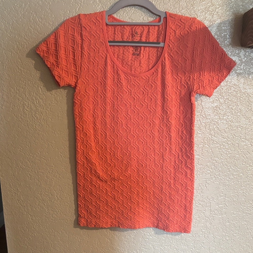 Orange Textured Women's Top